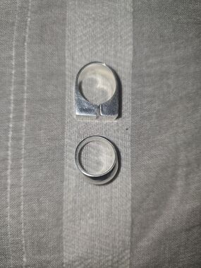 Sterling Silver Rings - Modern Geometric Design (Marked 925)